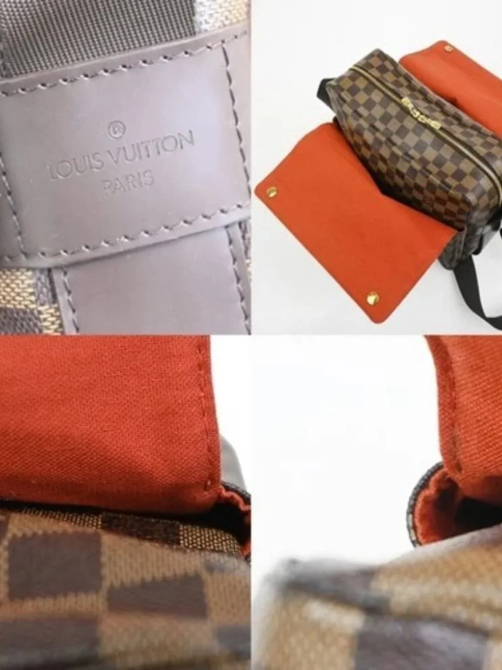 LOUIS VUITTON Naviglio Shoulder Bag Damier Ebene Leather Brown N45255 15YH939